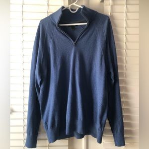 Banana Republic 1/4 zip XL men’s cotton cashmere blend sweater